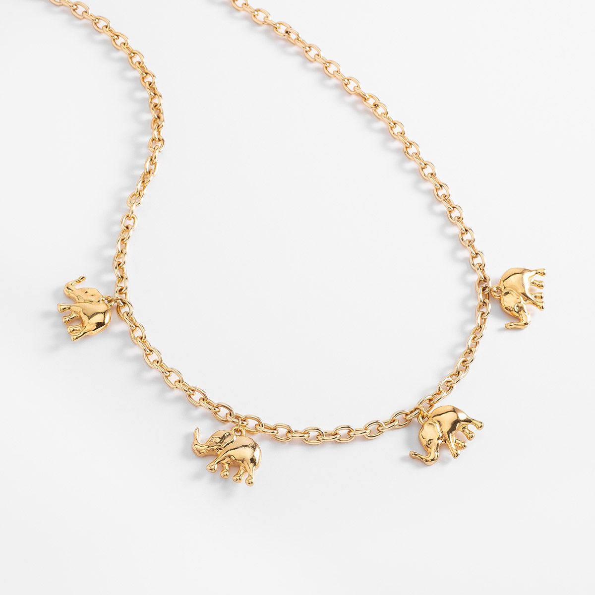 GOLD ELEPHANTS NECKLACE