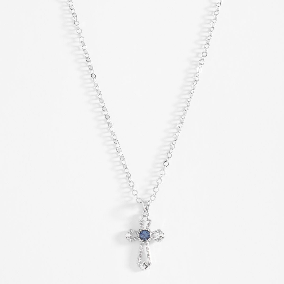 ROYAL BLUE CROSS NECKLACE