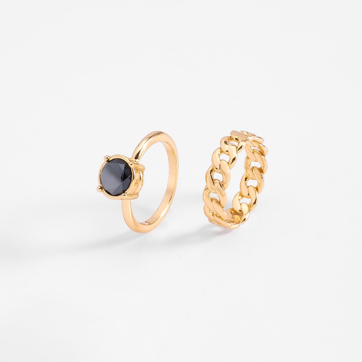 NOIR LUNA RING SET