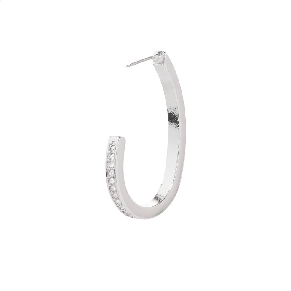YOSI RHODIUM HOOPS