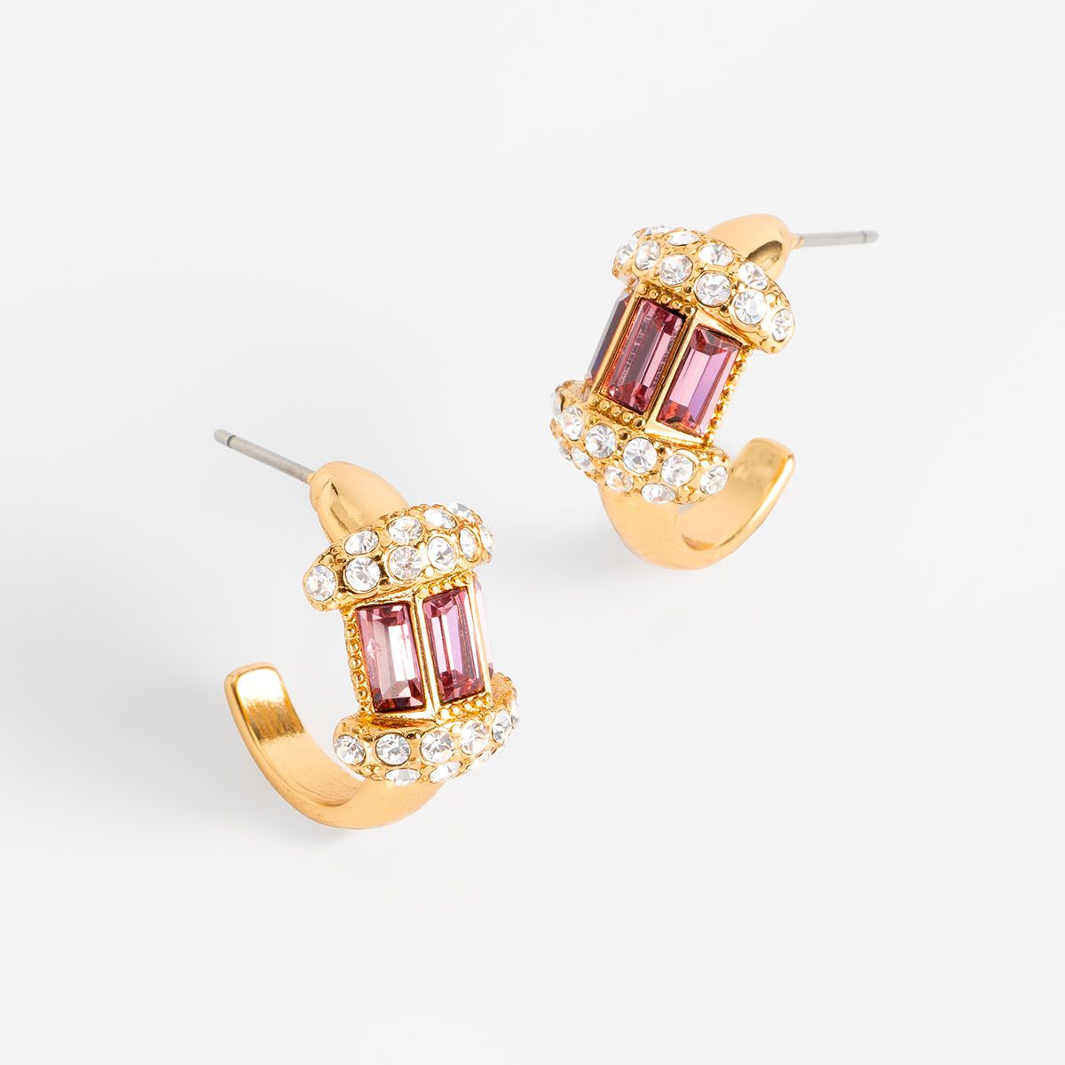 PINK CRYSTAL EARRINGS