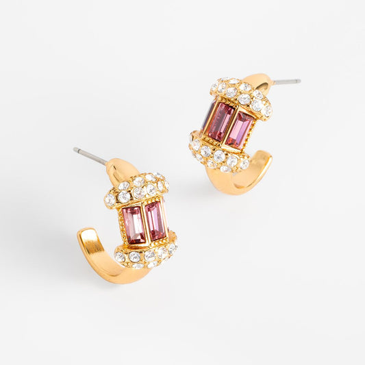 PINK CRYSTAL EARRINGS