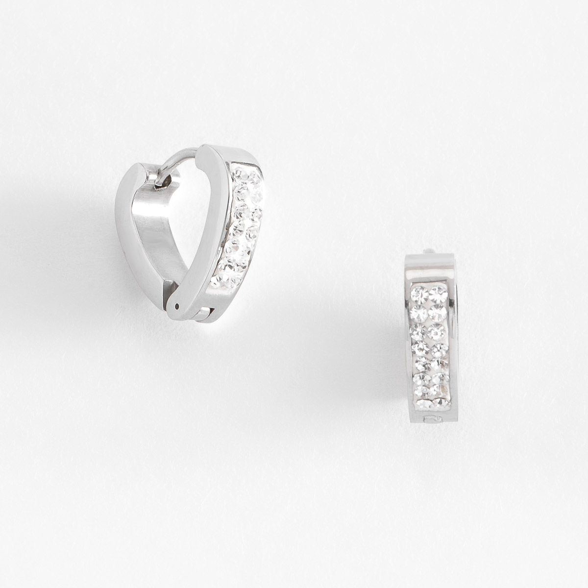PLATINUM HEART HOOPS