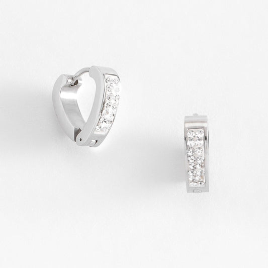 PLATINUM HEART HOOPS