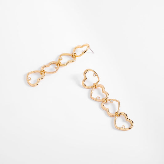 INTERLOCK HEART EARRINGS