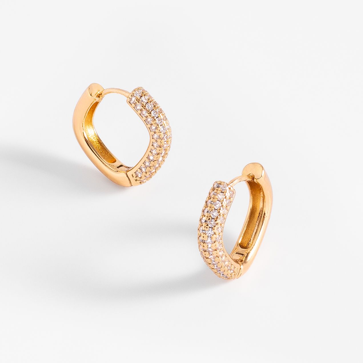 DIAMANTE SHINE HOOP EARRINGS