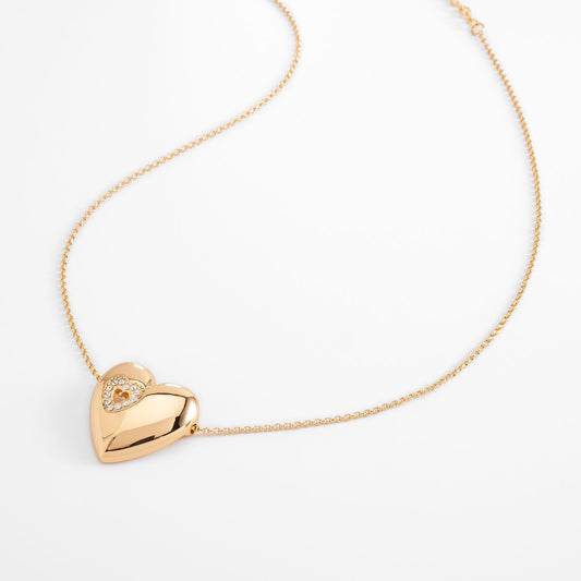 TWO GOLD HEARTS NECKLACE