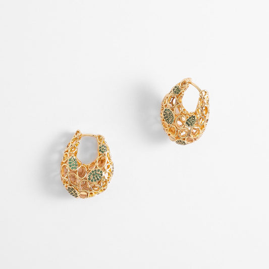 VERDE ORO HOOP EARRINGS