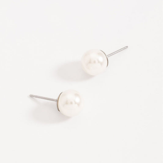 PEARLY CLOUD STUD EARRINGS