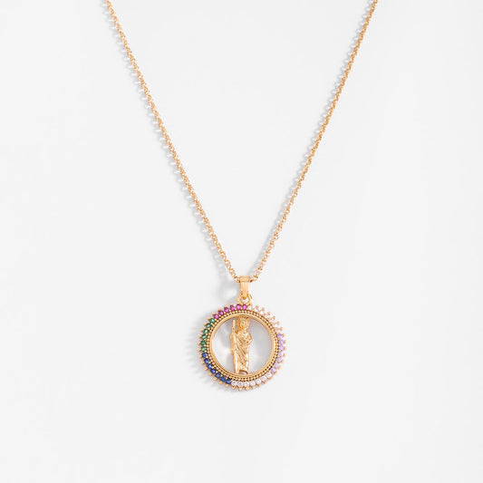 SAN JUDAS MEDALLION NECKLACE