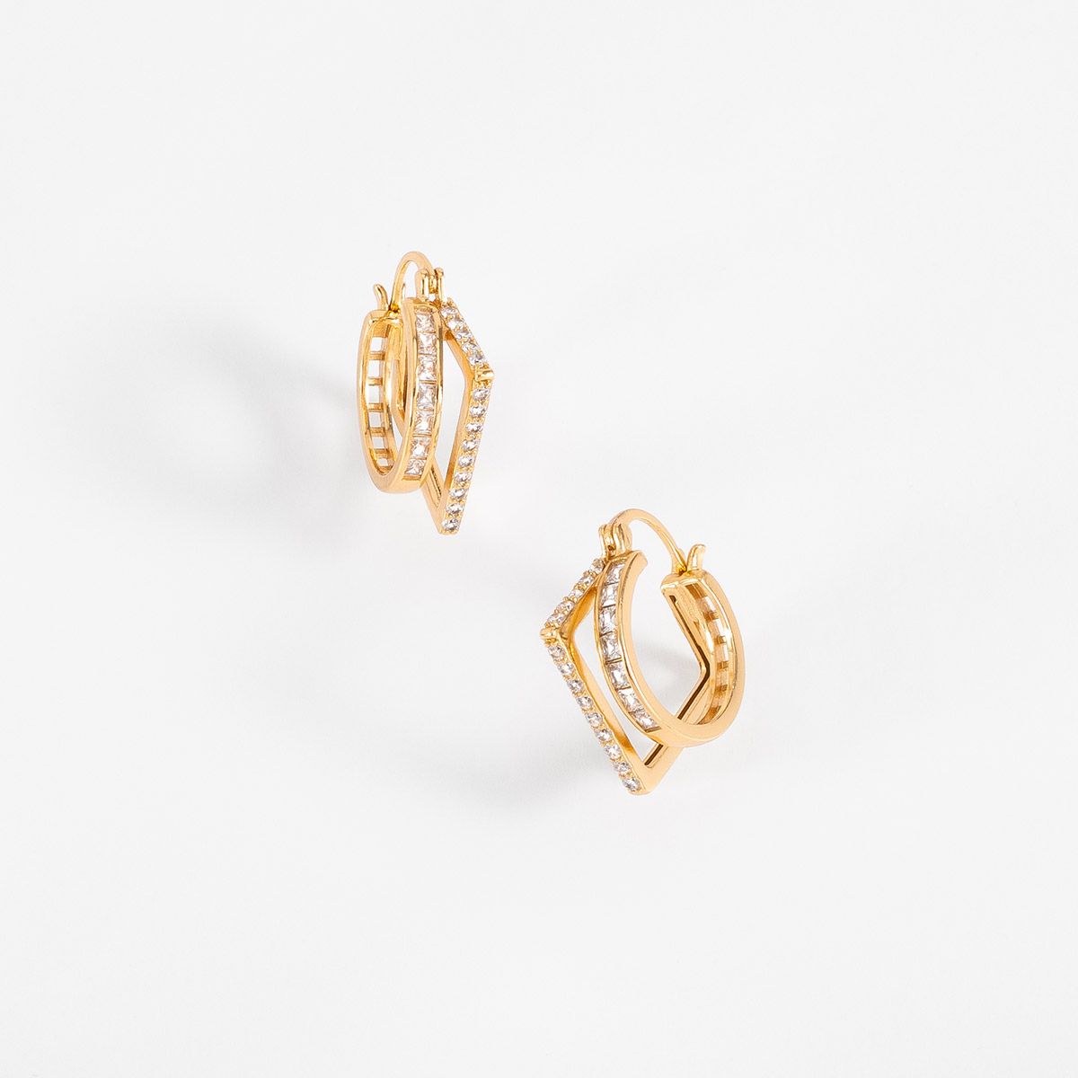 GOLDEN GEO HOOPS