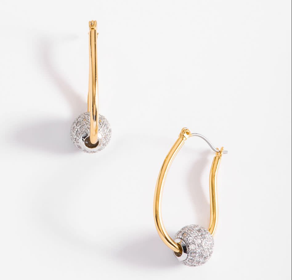 TWO TONE EARRINGS