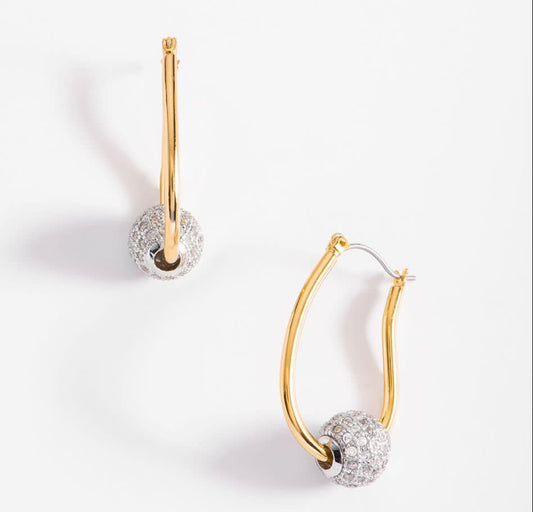 TWO TONE EARRINGS